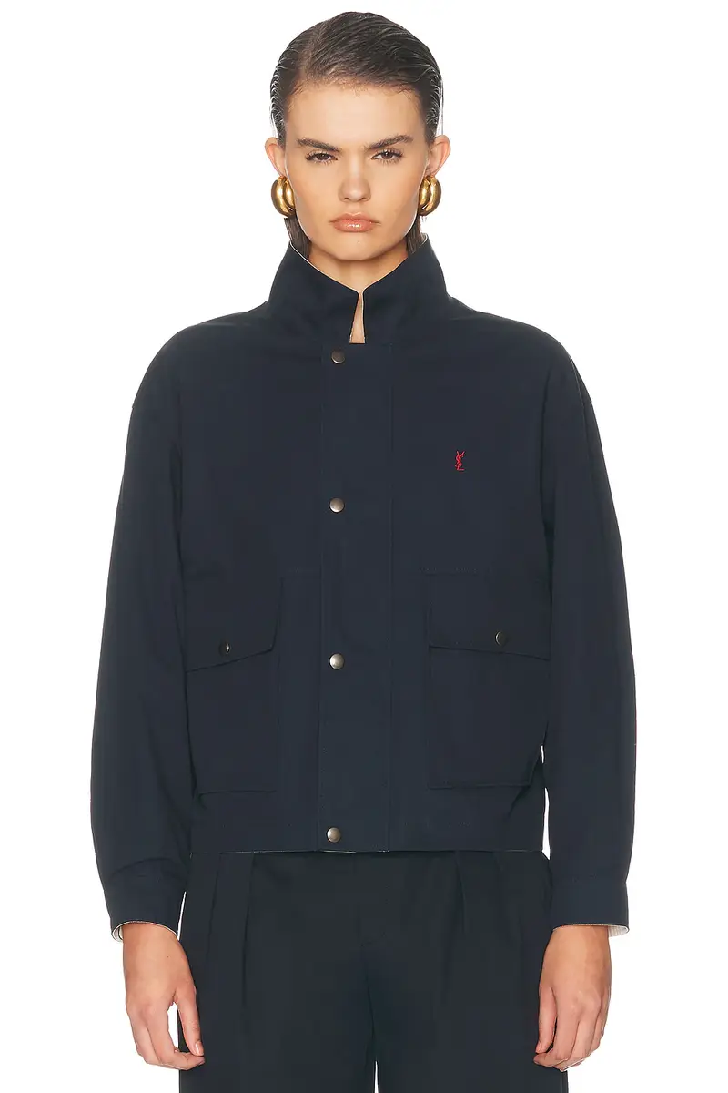 Saint Laurent Funnel Neck Jacket | Thumbnail 2 Saint Laurent Funnel Neck Jacket | Thumbnail 2