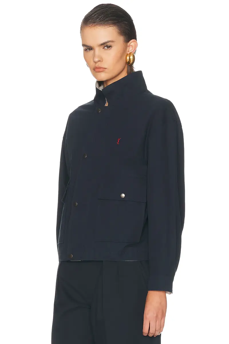 Saint Laurent Funnel Neck Jacket | Thumbnail 3 Saint Laurent Funnel Neck Jacket | Thumbnail 3