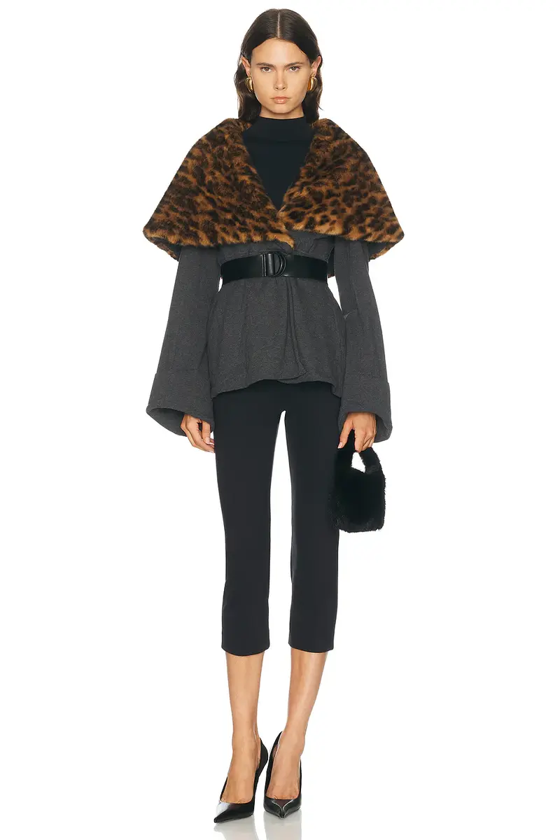 Norma Kamali Shawl Collar Peplum Jacket | Thumbnail 4