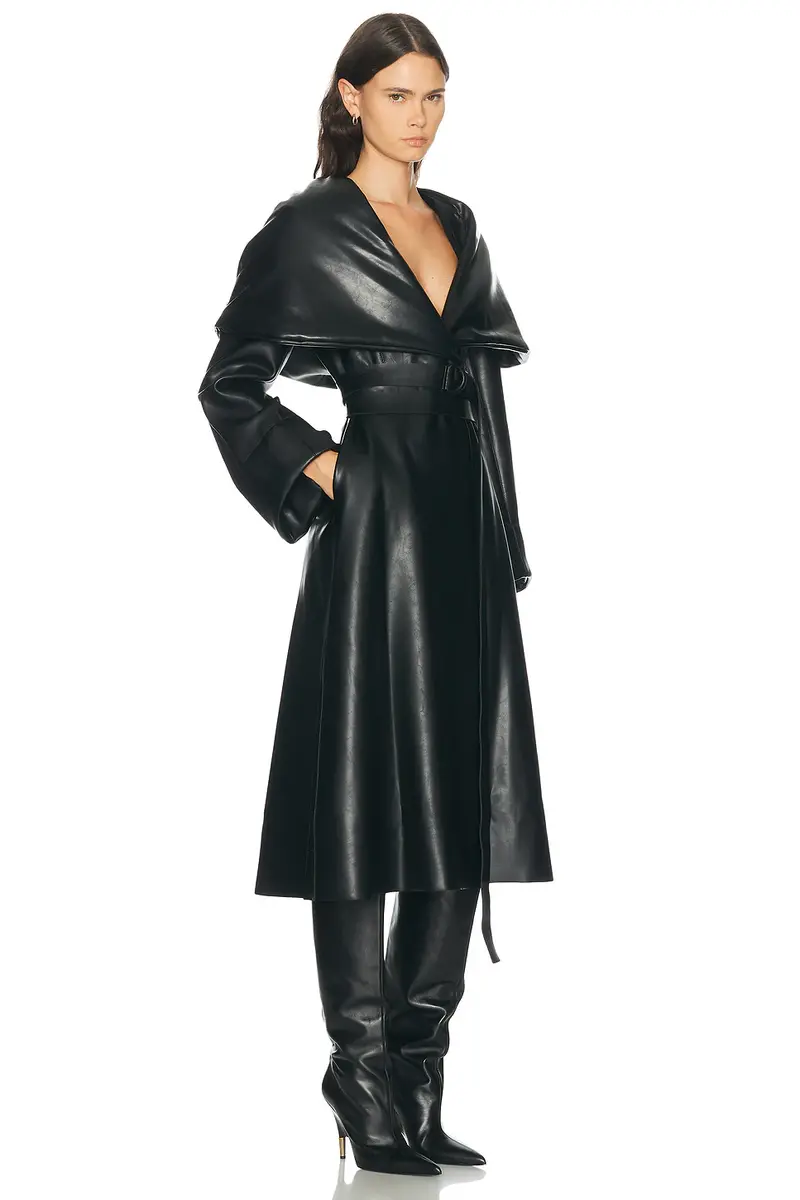 Norma Kamali Shawl Collar Peplum Coat | Thumbnail 2 Norma Kamali Shawl Collar Peplum Coat | Thumbnail 2