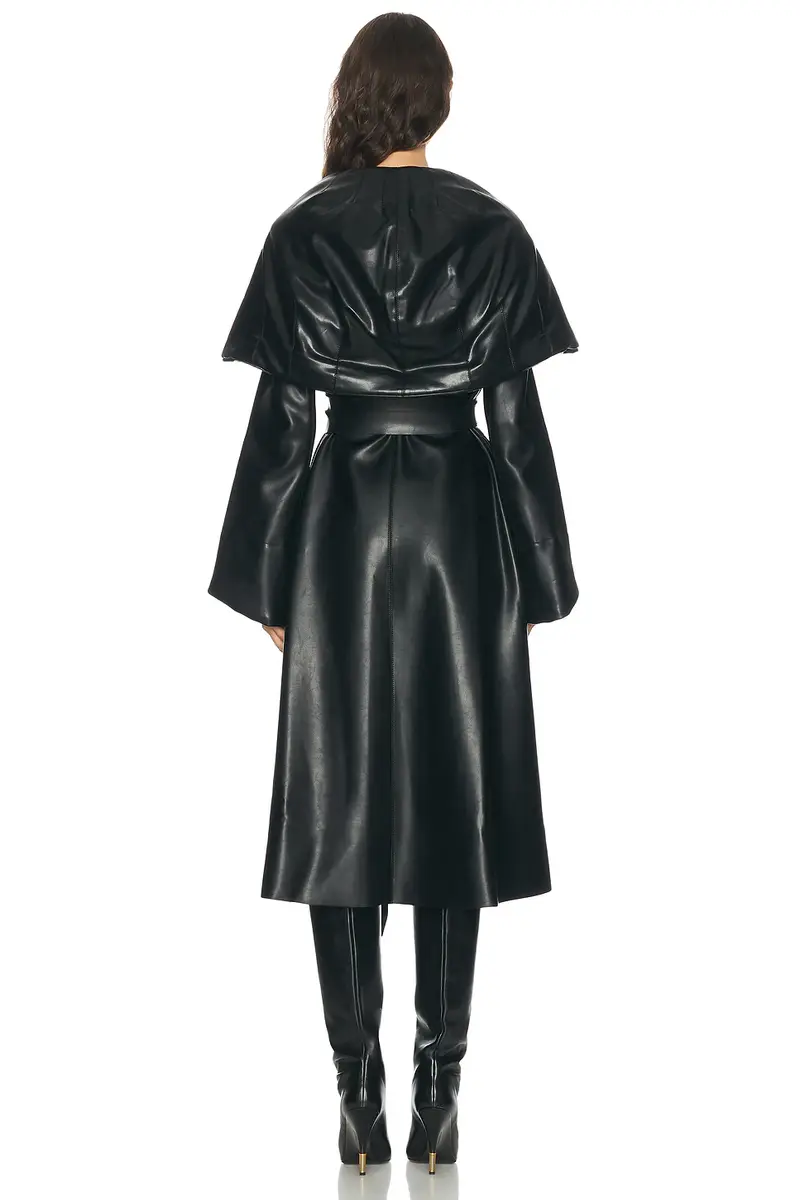 Norma Kamali Shawl Collar Peplum Coat | Thumbnail 3 Norma Kamali Shawl Collar Peplum Coat | Thumbnail 3