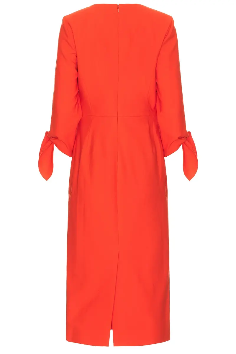 Carolina Herrera Tie Sleeve Midi Dress | Thumbnail 2