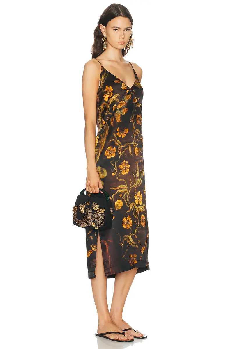Dries Van Noten Small Embroidered Resin Handle Fold Bag | Thumbnail 2