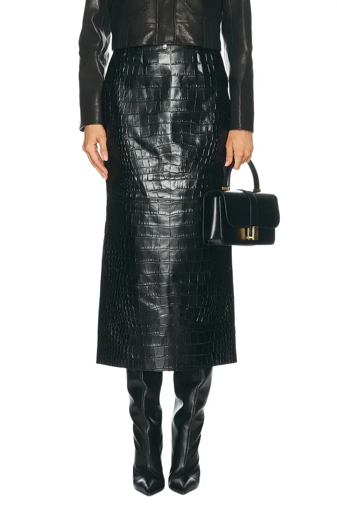 Loxley Embossed Alligator Skirt Loxley Embossed Alligator Skirt