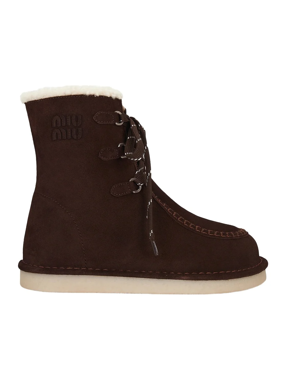 Miu Miu Scamosciato Old Lifestyle Winter Boot
