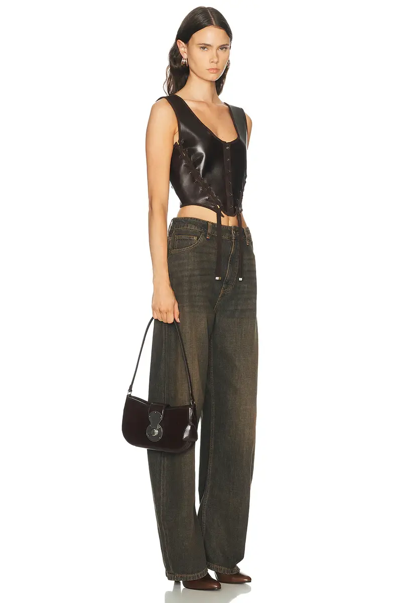 Ralph Lauren Collection Washed Calfskin Shoulder Bag | Thumbnail 2 Ralph Lauren Collection Washed Calfskin Shoulder Bag | Thumbnail 2