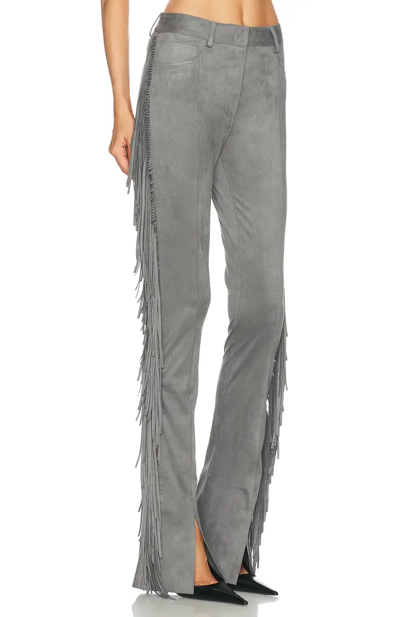 Norma Kamali Fringe Spat Slim Straight Leg | Thumbnail 3 Norma Kamali Fringe Spat Slim Straight Leg | Thumbnail 3
