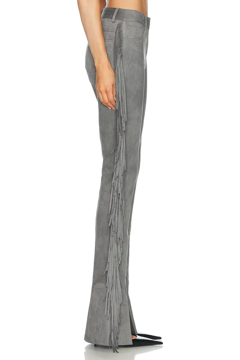 Norma Kamali Fringe Spat Slim Straight Leg | Thumbnail 4 Norma Kamali Fringe Spat Slim Straight Leg | Thumbnail 4