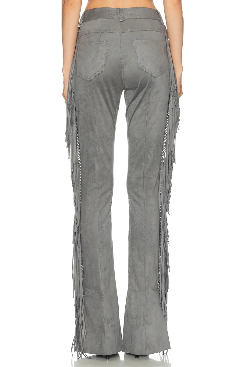 Norma Kamali Fringe Spat Slim Straight Leg | Thumbnail 5 Norma Kamali Fringe Spat Slim Straight Leg | Thumbnail 5