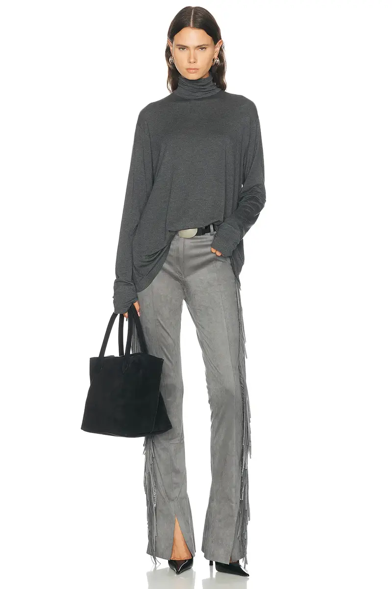 Norma Kamali Fringe Spat Slim Straight Leg | Thumbnail 6 Norma Kamali Fringe Spat Slim Straight Leg | Thumbnail 6