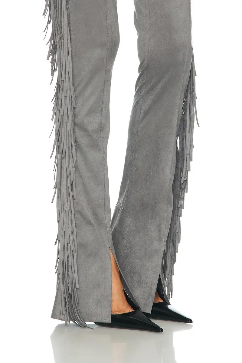 Norma Kamali Fringe Spat Slim Straight Leg | Thumbnail 7 Norma Kamali Fringe Spat Slim Straight Leg | Thumbnail 7