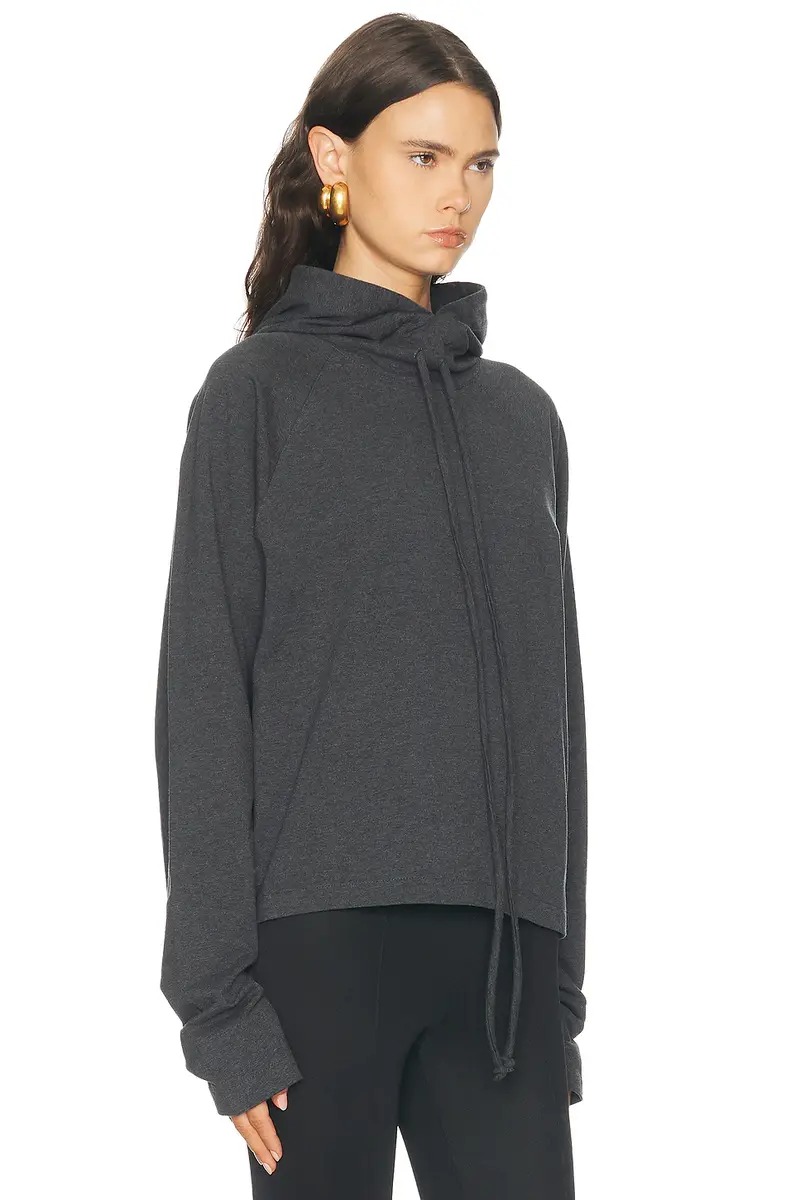 Norma Kamali Oversized Raglan Sleeve Hooded Top | Thumbnail 2 Norma Kamali Oversized Raglan Sleeve Hooded Top | Thumbnail 2