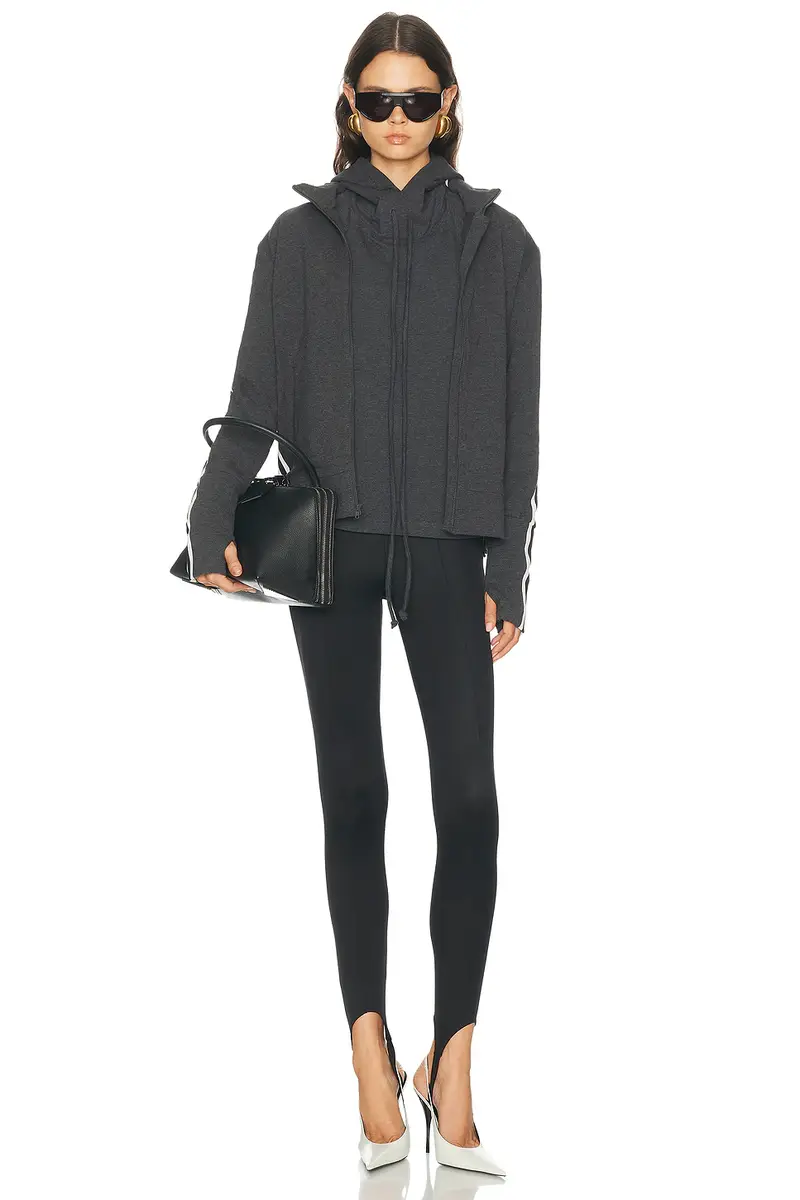 Norma Kamali Oversized Raglan Sleeve Hooded Top | Thumbnail 4 Norma Kamali Oversized Raglan Sleeve Hooded Top | Thumbnail 4
