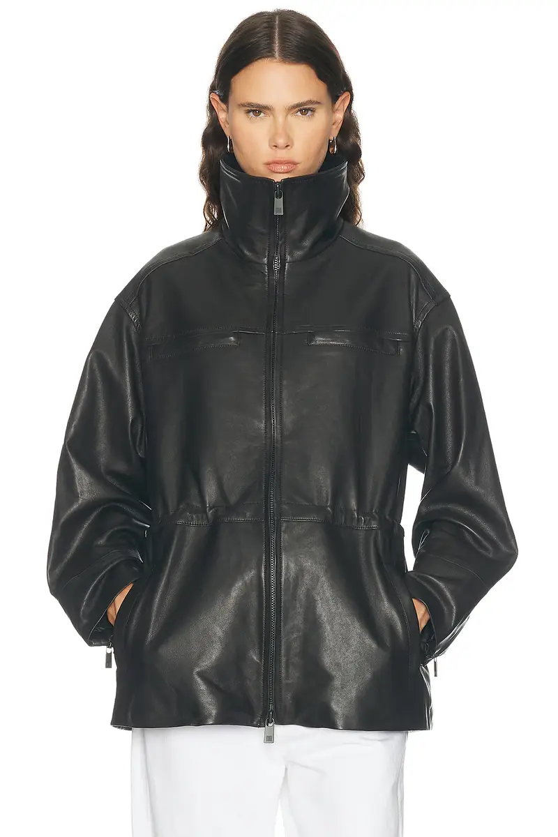 EAVES Niko Leather Parka Jacket | Thumbnail 2