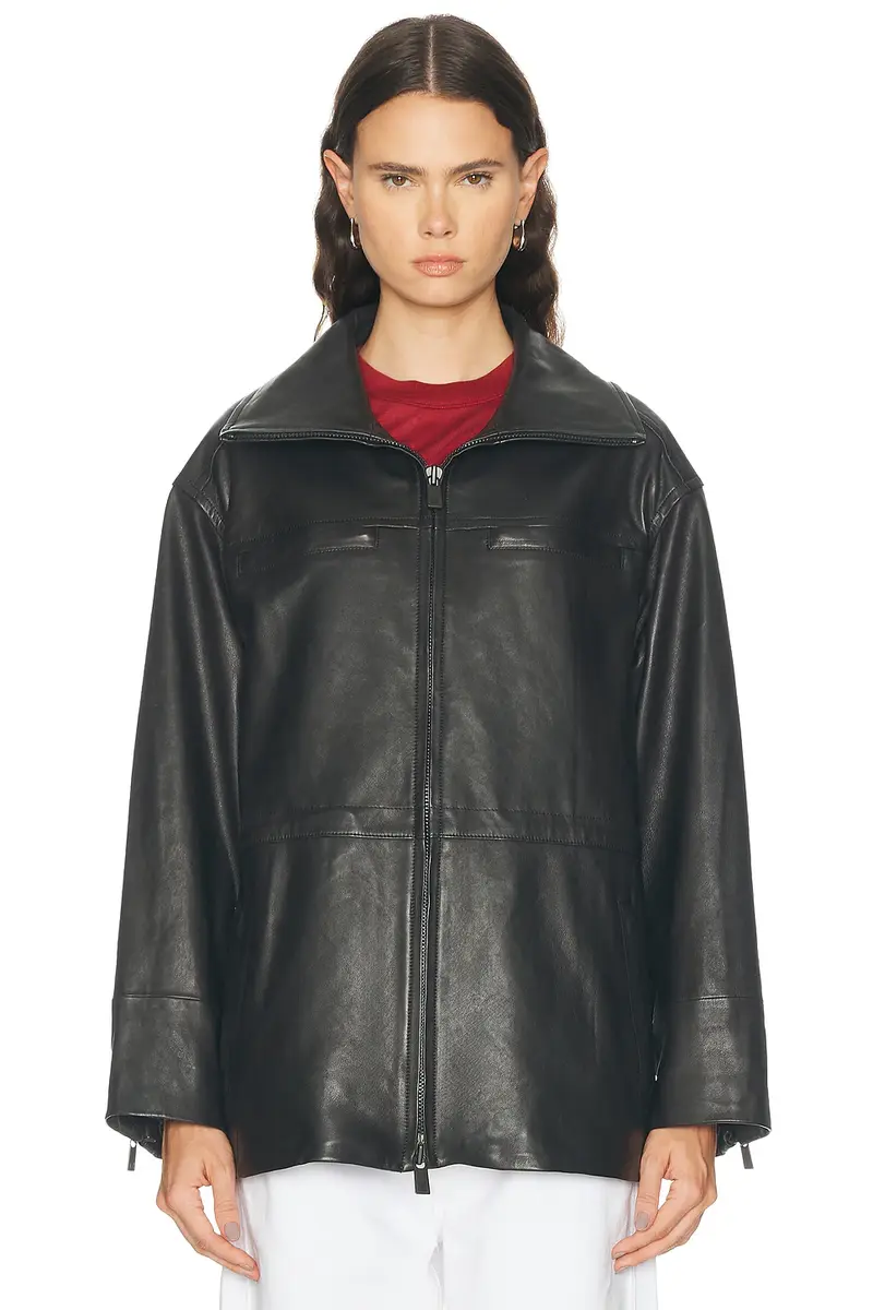 EAVES Niko Leather Parka Jacket | Thumbnail 3