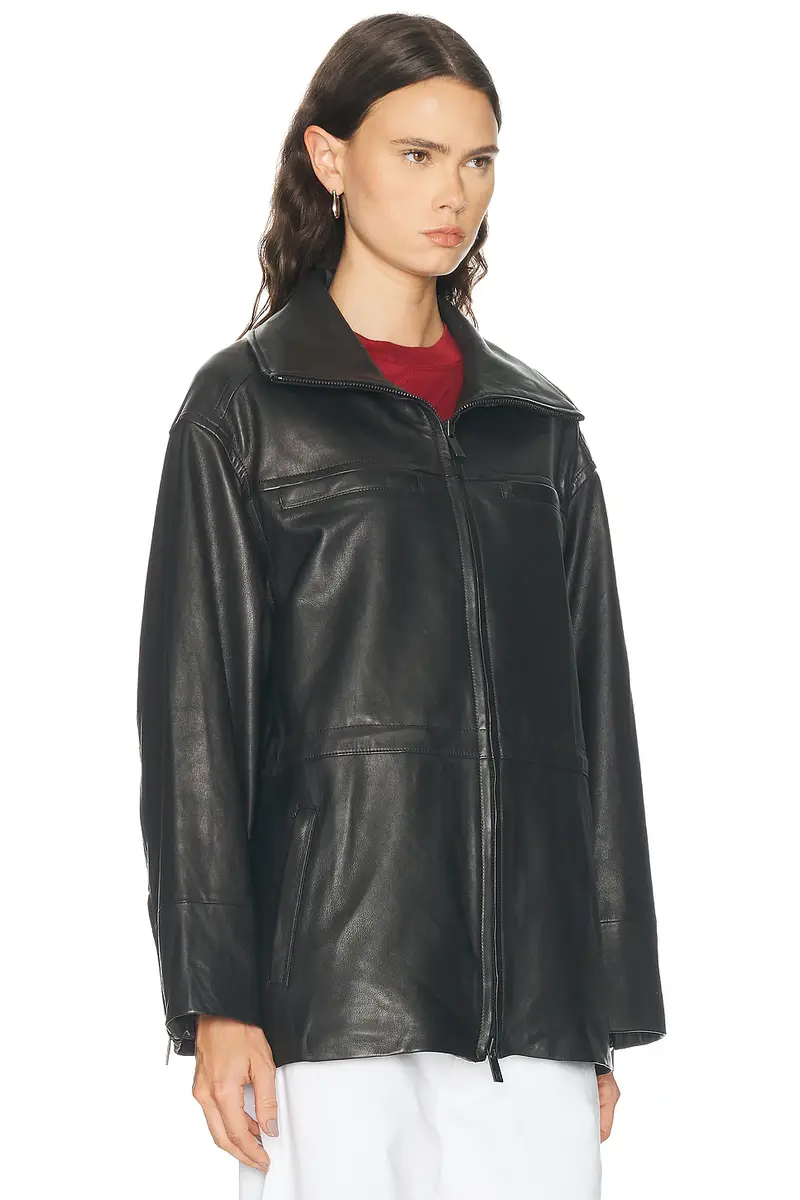 EAVES Niko Leather Parka Jacket | Thumbnail 4