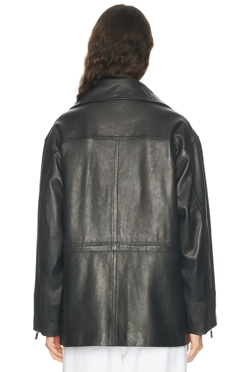 EAVES Niko Leather Parka Jacket | Thumbnail 5
