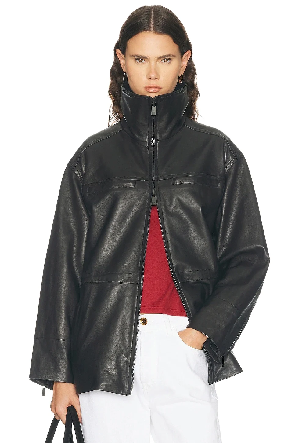 EAVES Niko Leather Parka Jacket