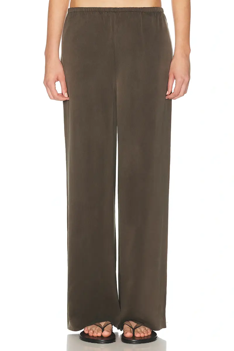 EAVES Loretta Wide Leg Washed Silk Pant | Thumbnail 2 EAVES Loretta Wide Leg Washed Silk Pant | Thumbnail 2