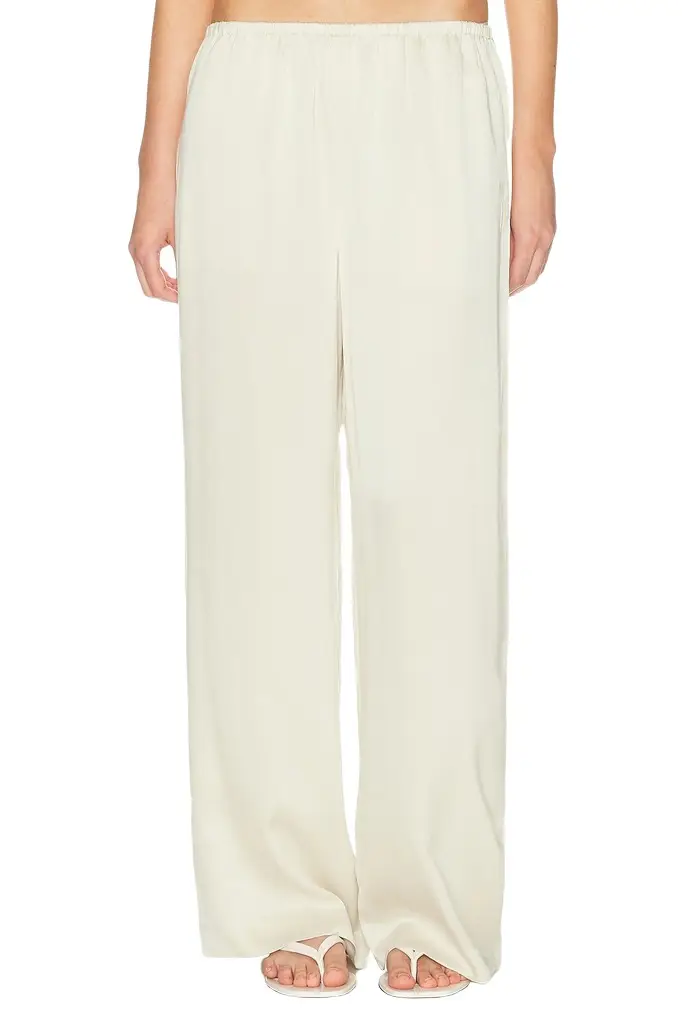 Loretta Wide Leg Washed Silk Pant