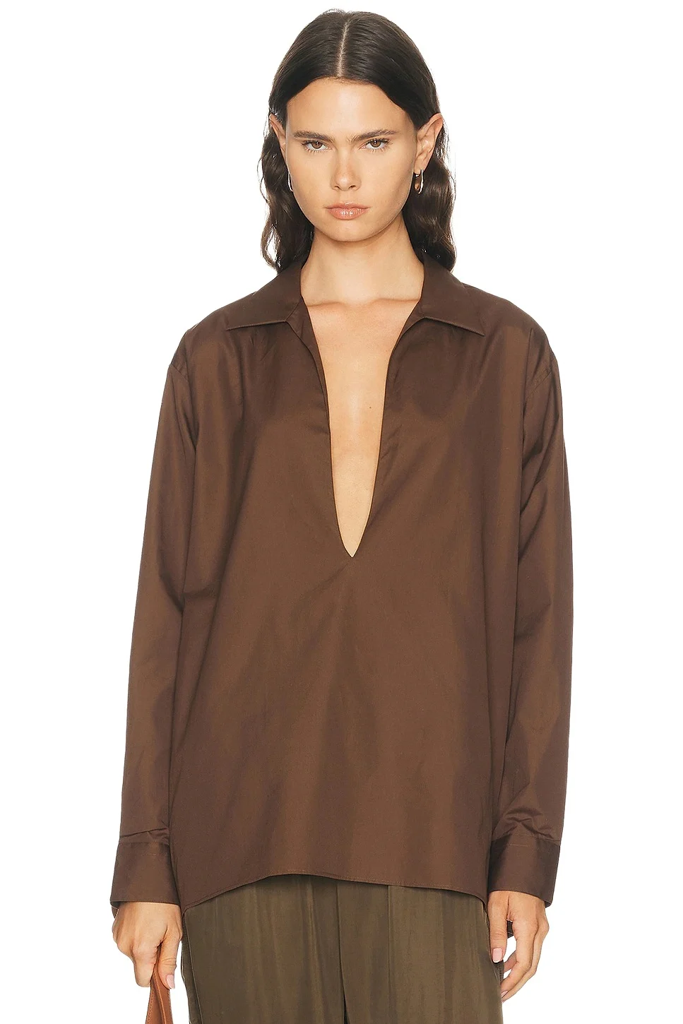 Comme Si Deep V Neck Shirt
