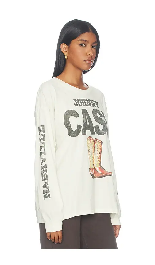 DAYDREAMER Johnny Cash 1932 Boots Merch Long Sleeve Tee | Thumbnail 2 DAYDREAMER Johnny Cash 1932 Boots Merch Long Sleeve Tee | Thumbnail 2