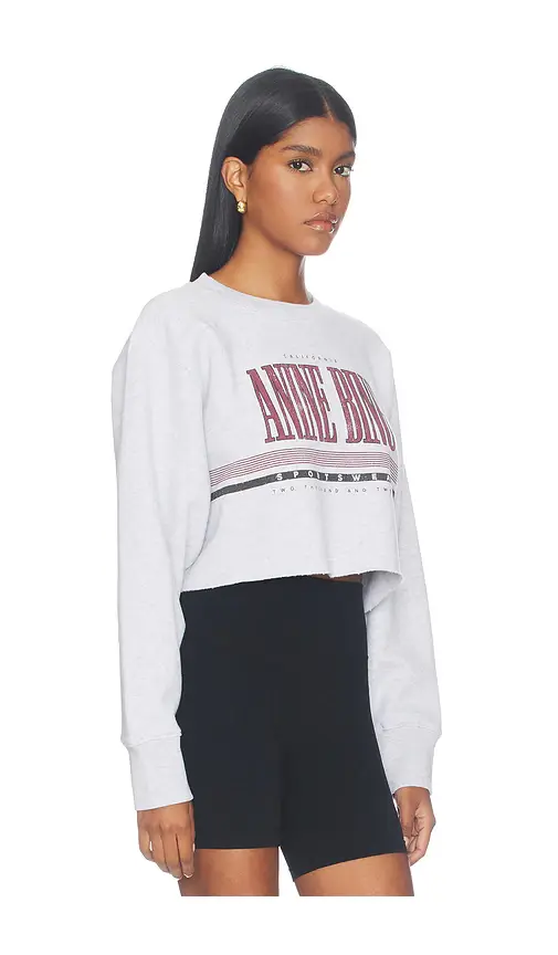 Anine Bing Sporty Cropped Sweatshirt | Thumbnail 2