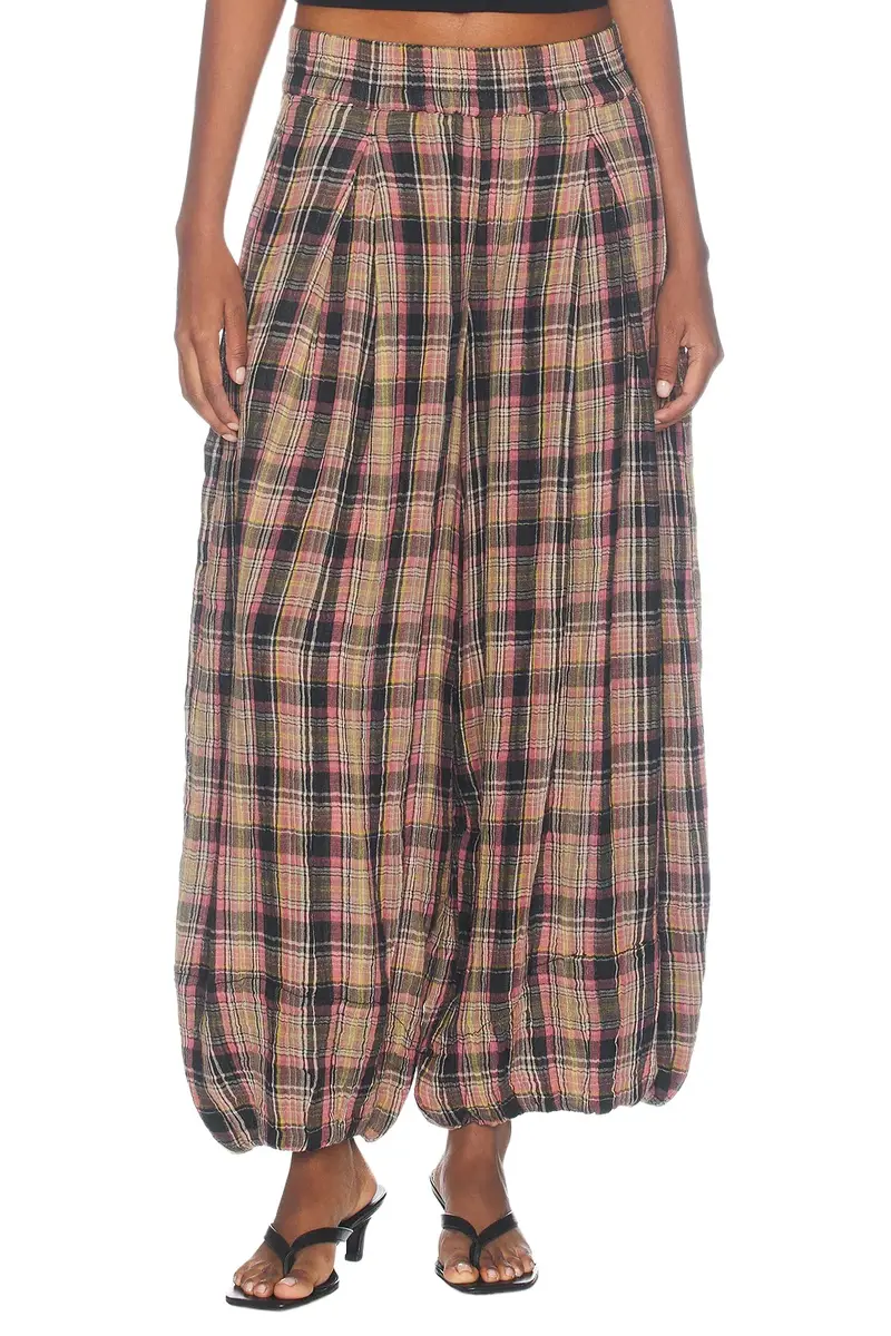 Moonflower Plaid Balloon Pant Moonflower Plaid Balloon Pant
