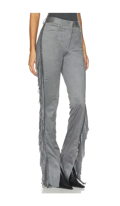 Norma Kamali Fringe Spat Jeans | Thumbnail 2 Norma Kamali Fringe Spat Jeans | Thumbnail 2