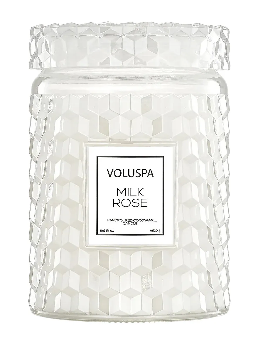 Voluspa Milk Rose Large Jar Candle
