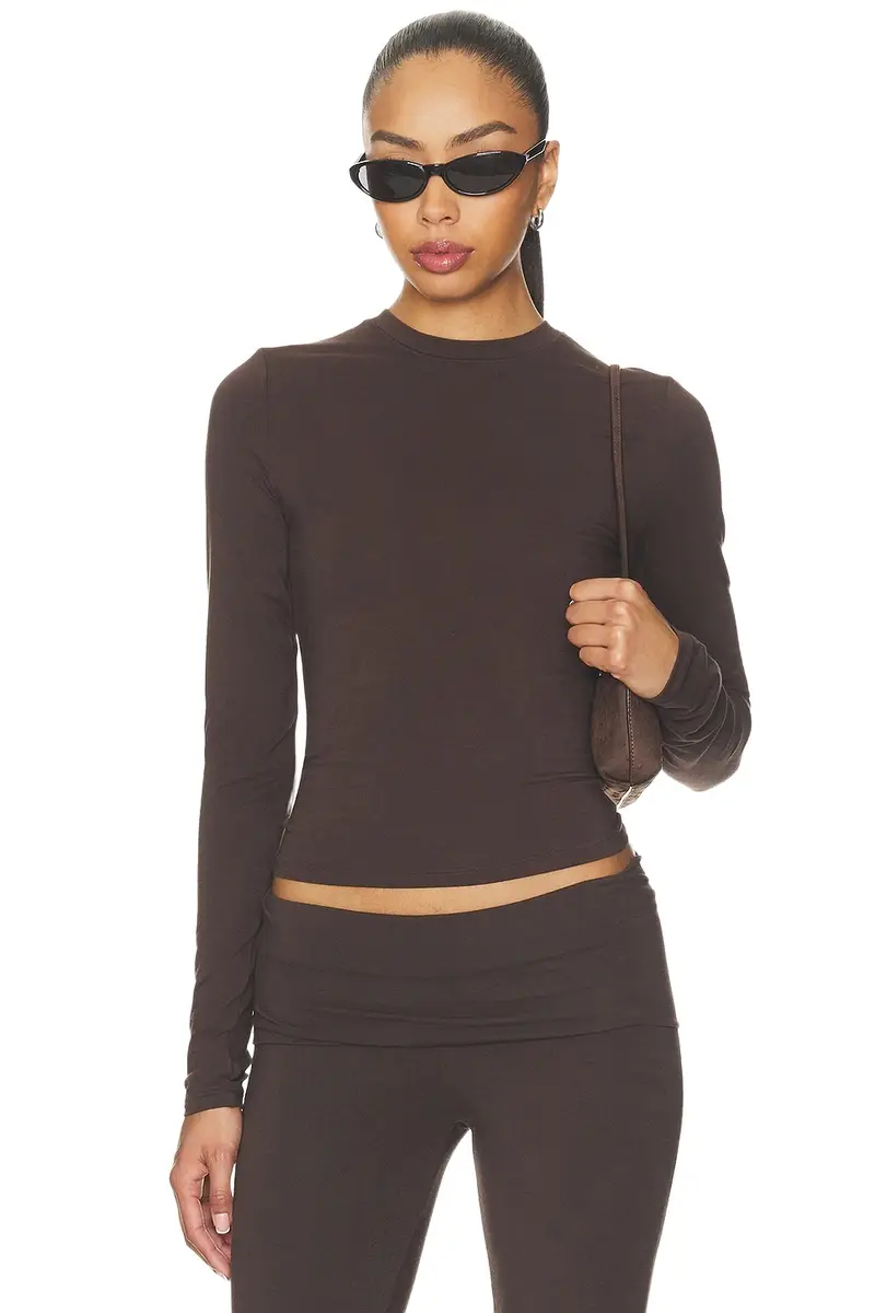 Skims Cotton Jersey Long Sleeve T-Shirt