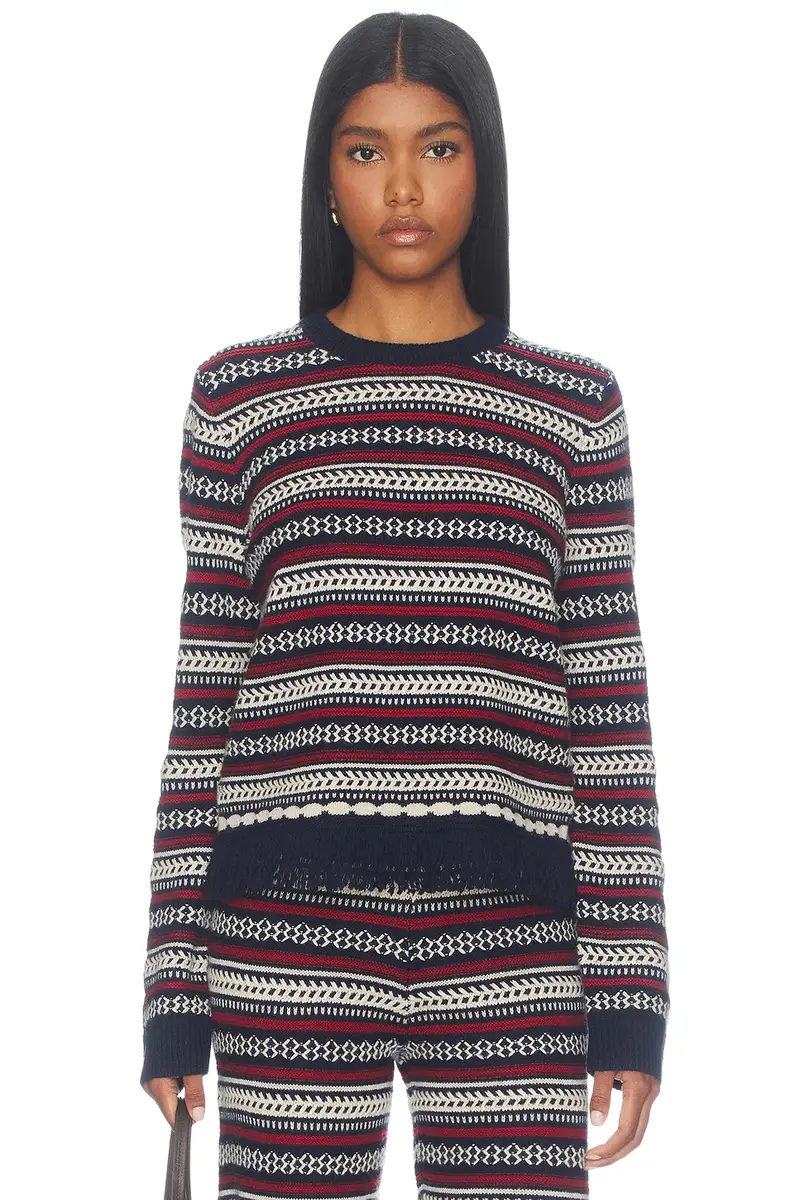 Guest In Residence Western Stripe Crew Sweater