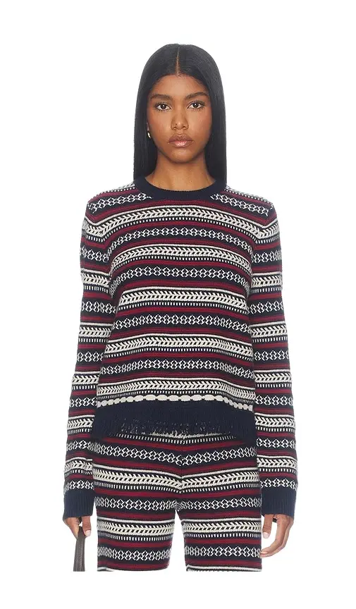 Guest In Residence Western Stripe Crew Sweater