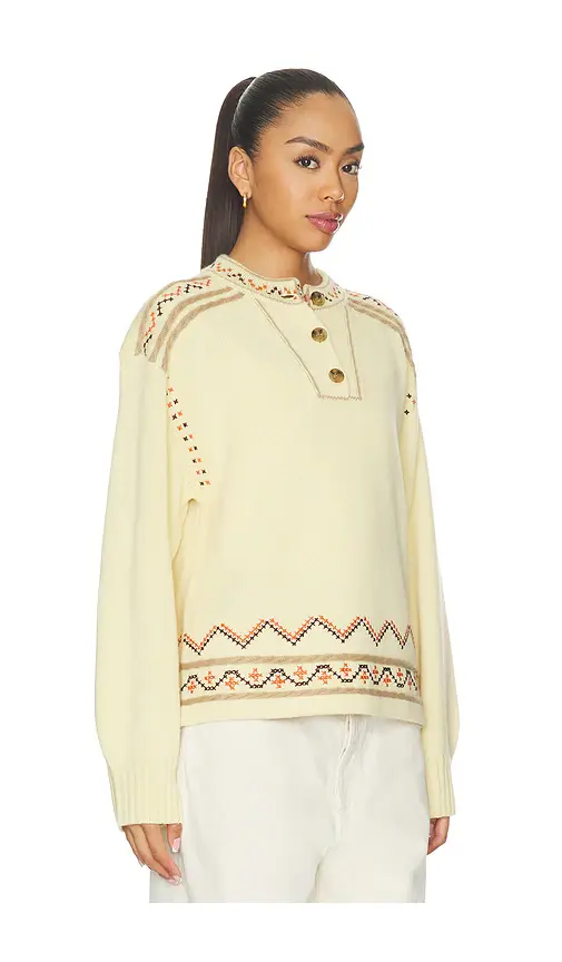 Guest In Residence Fisherman Henley Sweater | Thumbnail 2 Guest In Residence Fisherman Henley Sweater | Thumbnail 2