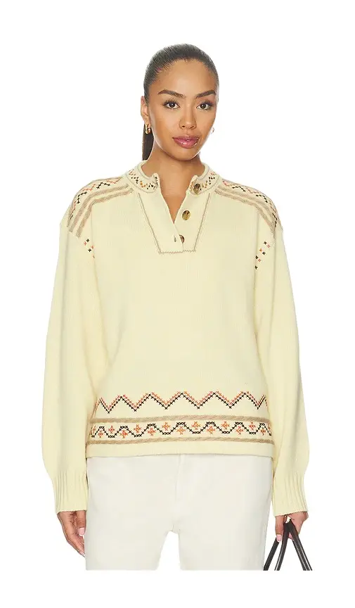 Guest In Residence Fisherman Henley Sweater