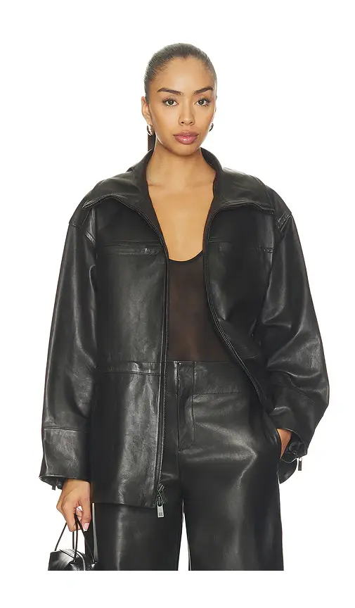 EAVES Niko Leather Parka Jacket | Thumbnail 2