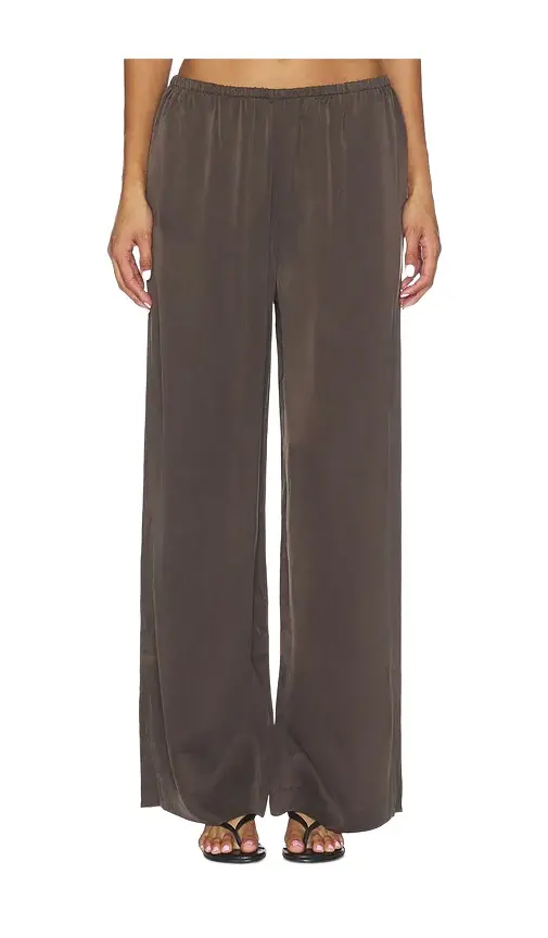 Loretta Wide Leg Washed Silk Pant