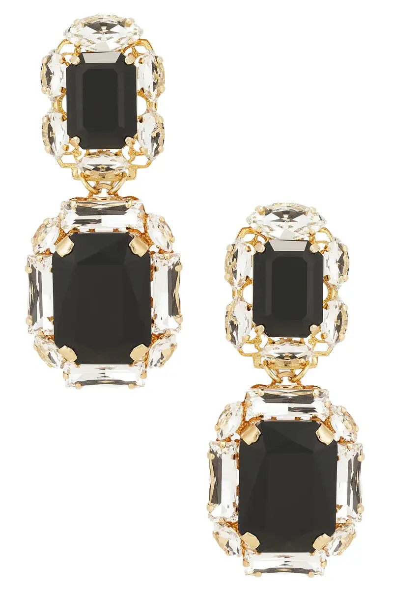 Omega Clasp Double Square Earrings Omega Clasp Double Square Earrings