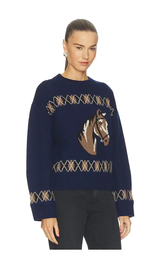 Tularosa Darya Horse Crew Neck Sweater | Thumbnail 2 Tularosa Darya Horse Crew Neck Sweater | Thumbnail 2