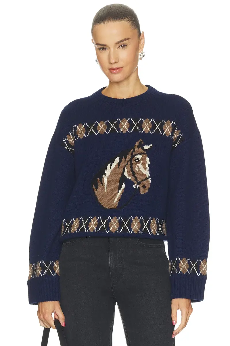 Darya Horse Crew Neck Sweater Darya Horse Crew Neck Sweater