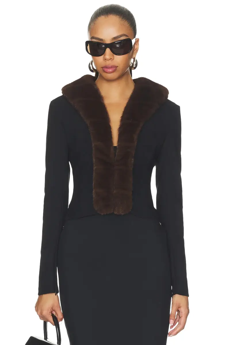 Faux Fur Collar Cardigan Faux Fur Collar Cardigan