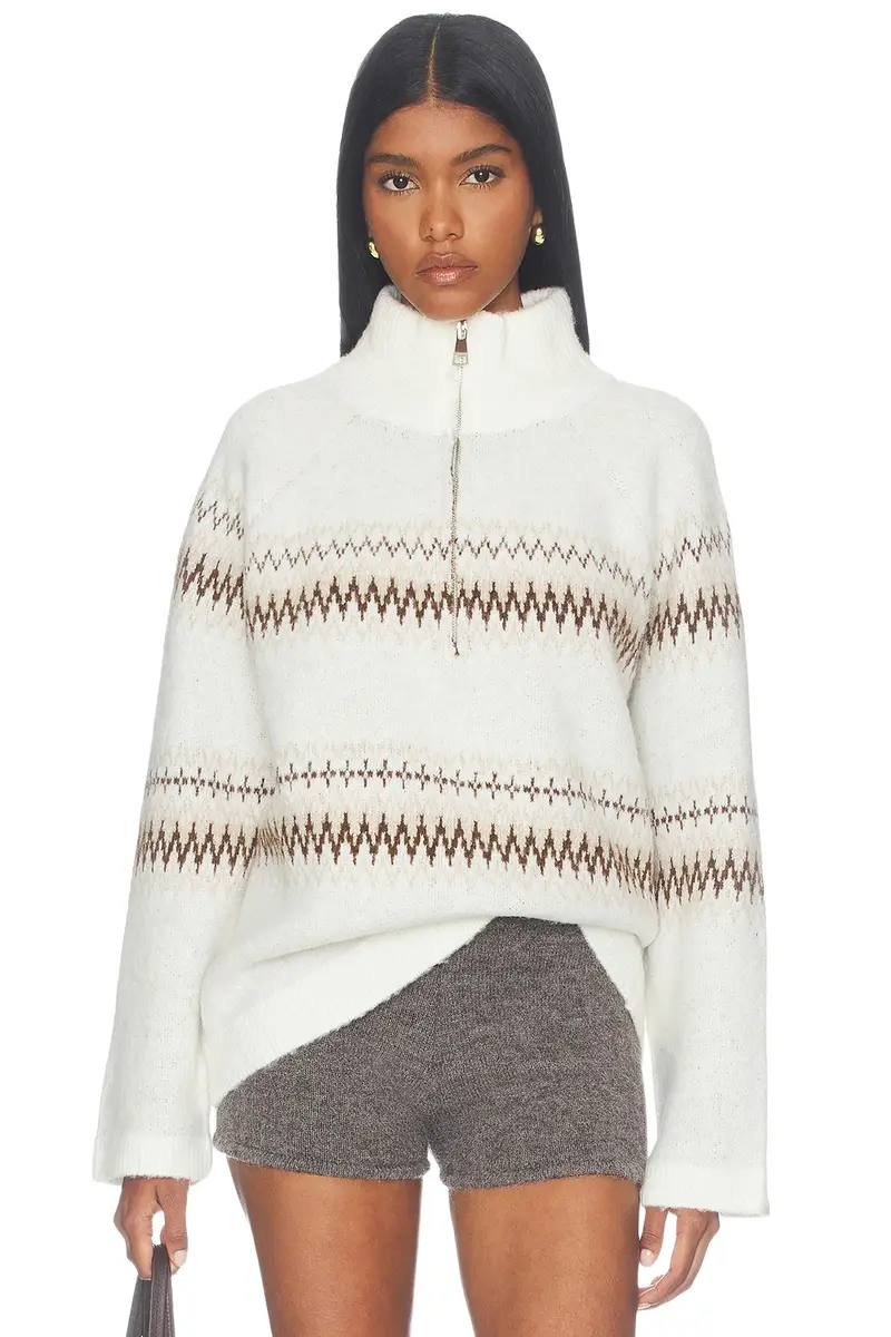 MORE TO COME Ariana Quarter Zip Sweater