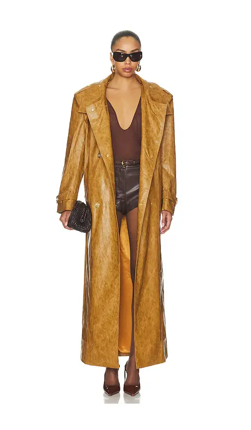 Bronx and Banco Faux Leather Trench Coat | Thumbnail 2 Bronx and Banco Faux Leather Trench Coat | Thumbnail 2