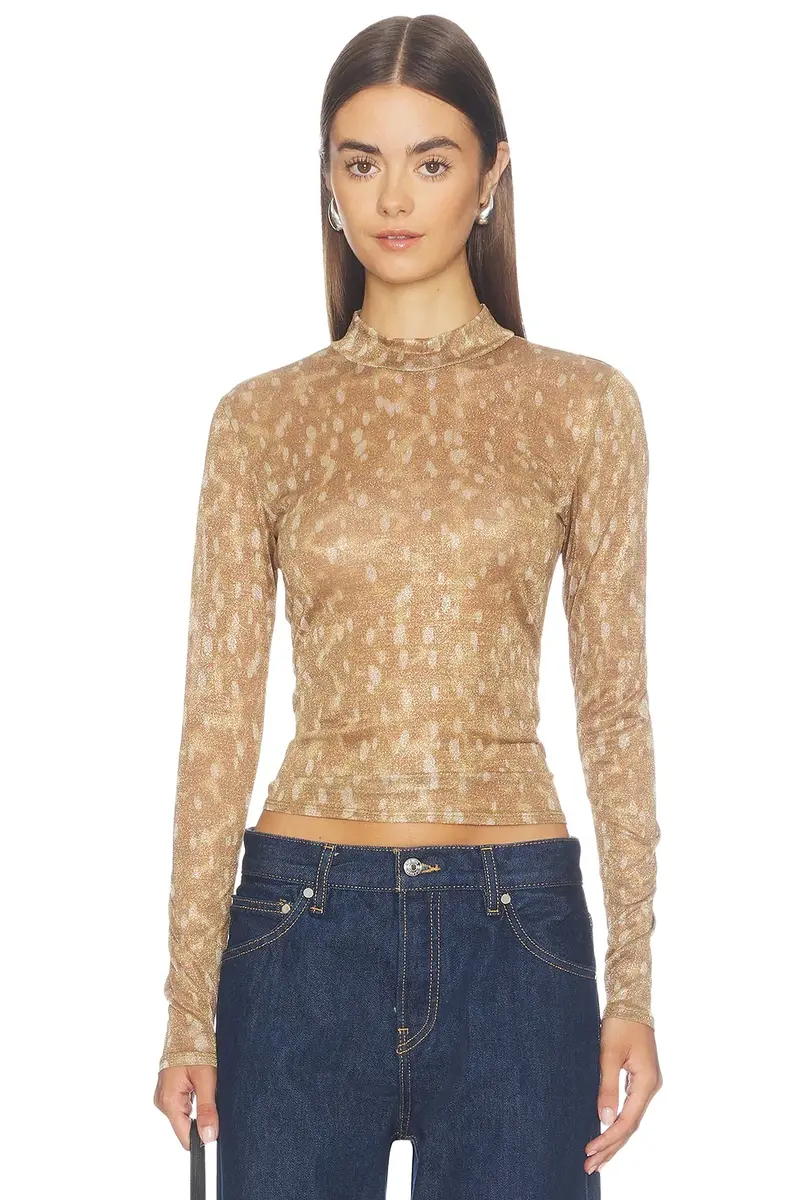 LSpace Shimmer Long Sleeve Top