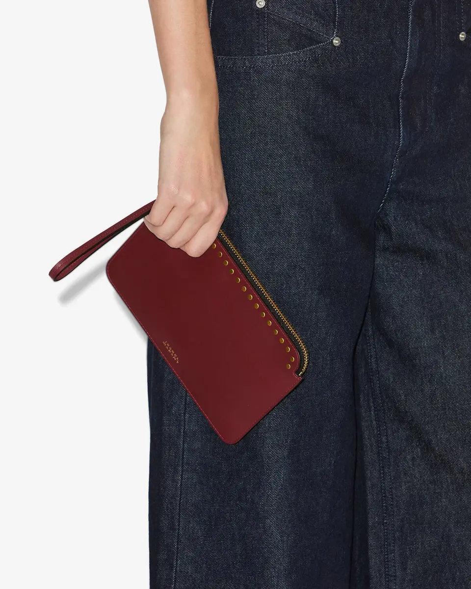 Isabel Marant Oskan Leather Flat Pouch | Thumbnail 6 Isabel Marant Oskan Leather Flat Pouch | Thumbnail 6