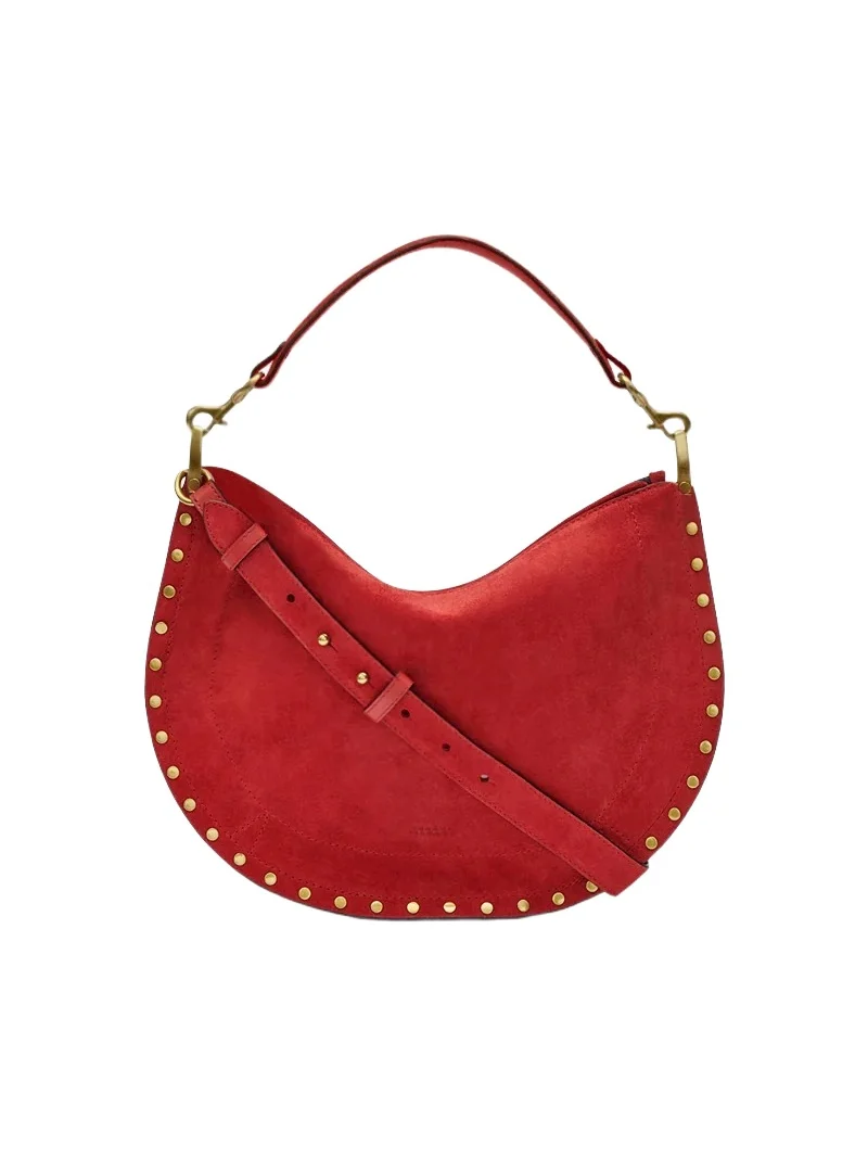 Isabel Marant Oskan Soft Zip Bag In Suede Leather