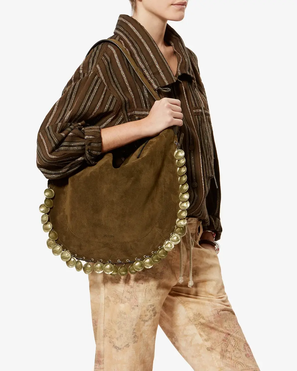 Isabel Marant Oskan Hobo Soft Bag In Suede Leather | Thumbnail 3