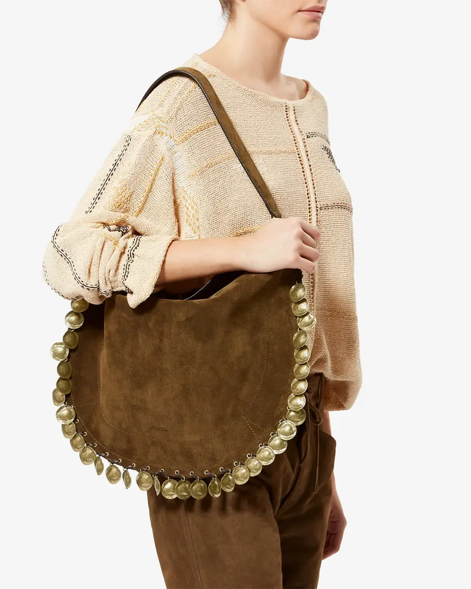 Isabel Marant Oskan Hobo Soft Bag In Suede Leather | Thumbnail 7