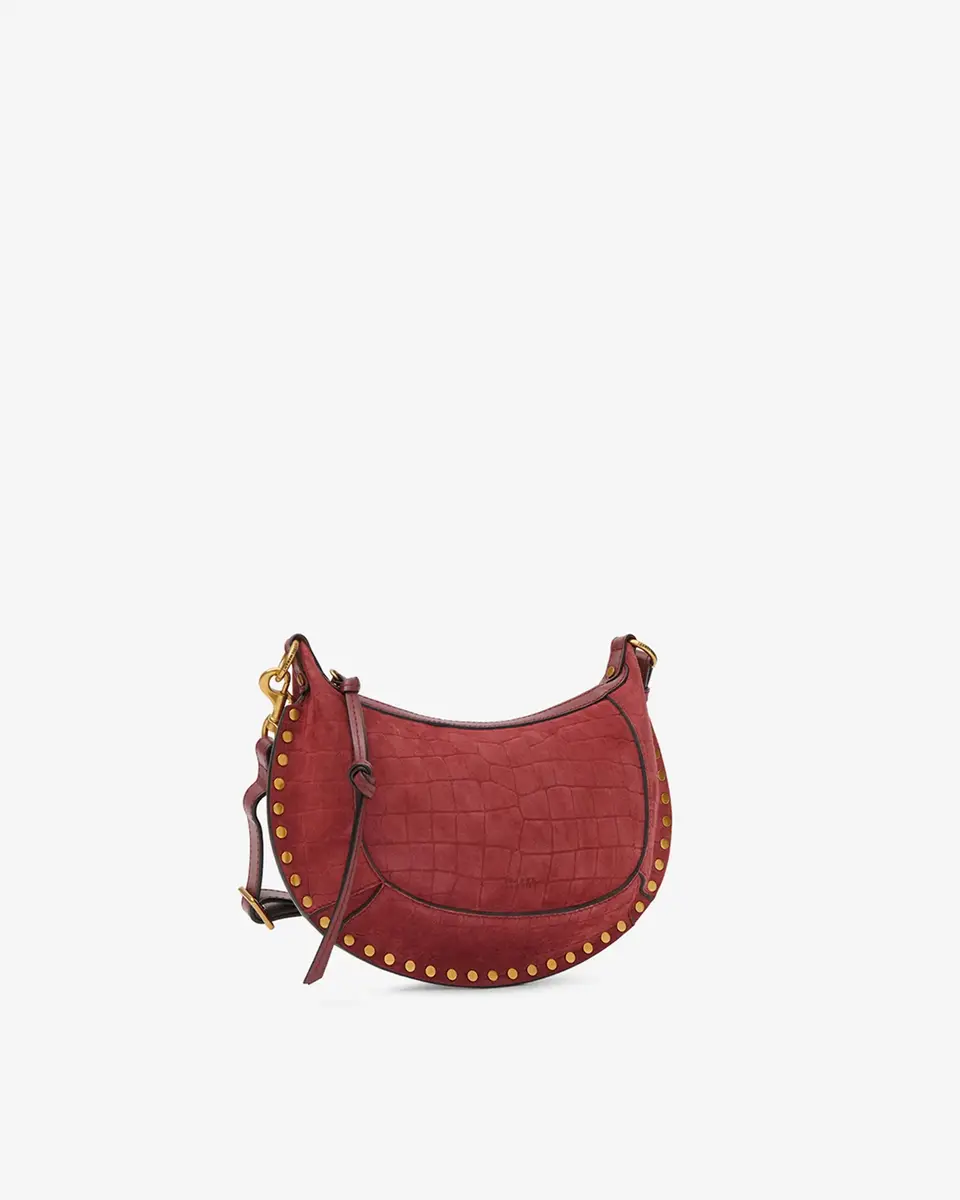 Isabel Marant Oskan Moon Bag In Crocodile-effect Velvet Leather | Thumbnail 2 Isabel Marant Oskan Moon Bag In Crocodile-effect Velvet Leather | Thumbnail 2