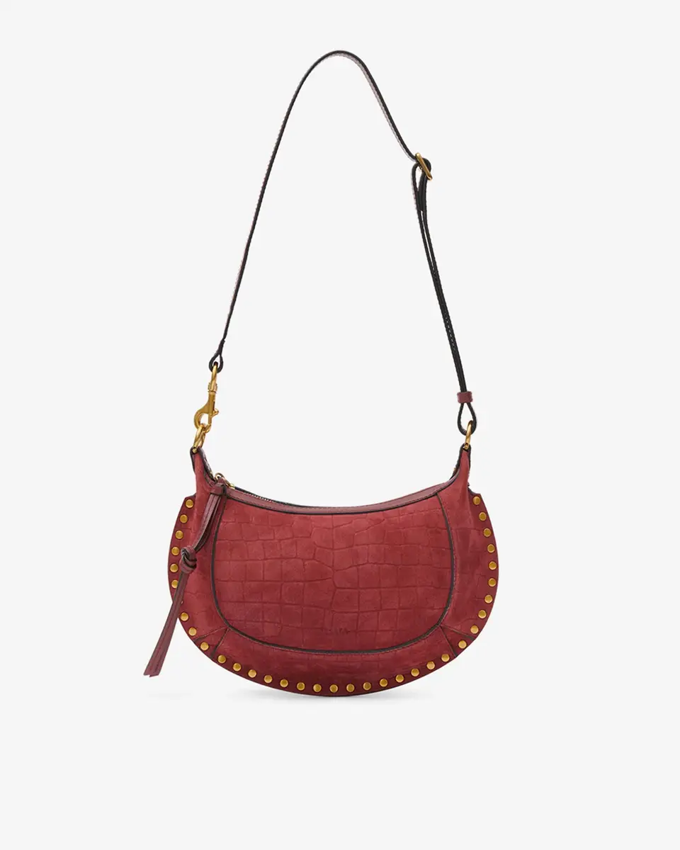 Isabel Marant Oskan Moon Bag In Crocodile-effect Velvet Leather | Thumbnail 5 Isabel Marant Oskan Moon Bag In Crocodile-effect Velvet Leather | Thumbnail 5